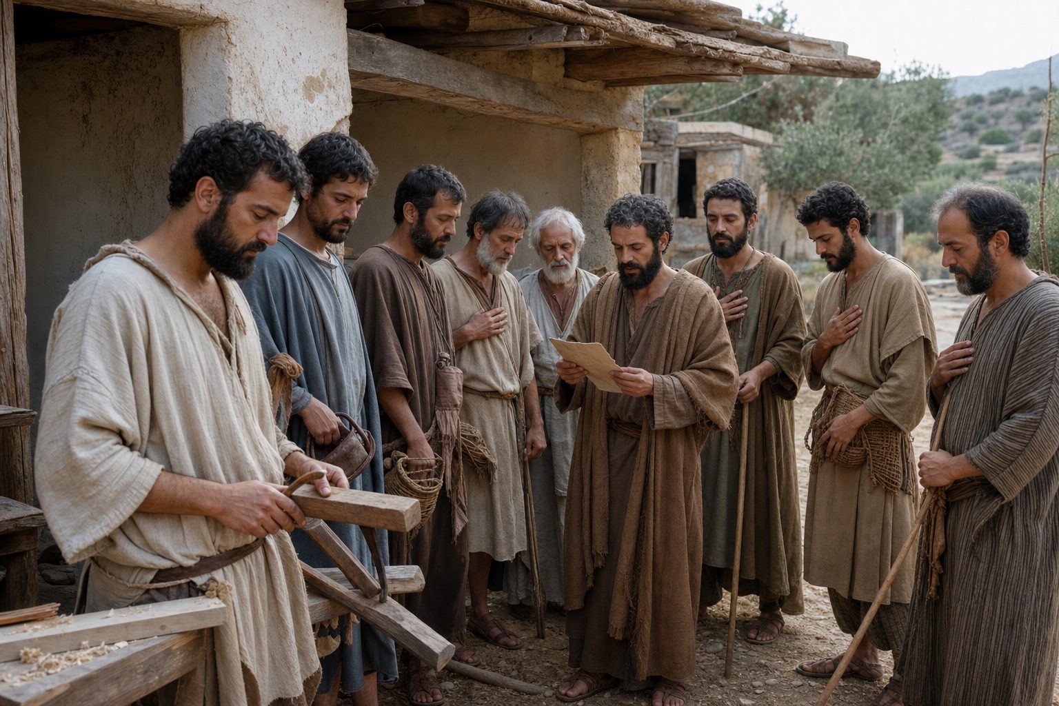 Imagen fotorrealista, Sufrimiento de los santos mártires Leontino, Atta, Alejandro, Kindeo, Minsifeo, Quiriaco, Mineo (Mineón), Catún y Evcleo., calendario ortodoxo, 2026-08-14, martyrdom